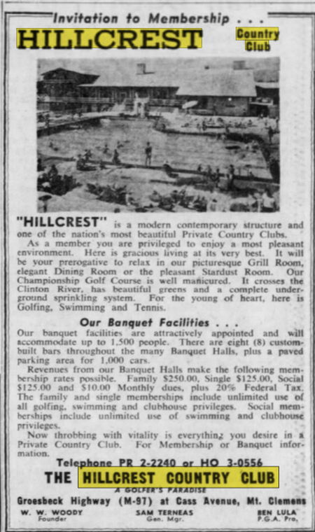 Hillcrest Country Club - Apr 09 1961 Article (newer photo)